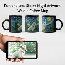 Load image into Gallery viewer, Personalized Starry Night Artwork Westie Coffee Mug-Mug-Dog Dad Gifts,Dog Memorial Gifts,Dog Mom Gifts,Mugs,Personalize Artwork,West Highland Terrier-1