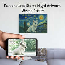 Load image into Gallery viewer, Personalized Starry Night Artwork Westie Pre-framed Canvas Poster-Home Decor-Dog Art,Dog Dad Gifts,Dog Memorial Gifts,Dog Mom Gifts,Home Decor,Personalize Artwork,West Highland Terrier-1