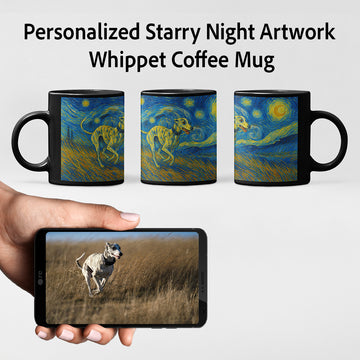 Personalized Starry Night Artwork Whippet Coffee Mug 360x