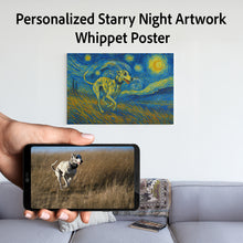 Load image into Gallery viewer, Personalized Starry Night Artwork Whippet Pre-framed Canvas Poster-Home Decor-Dog Art,Dog Dad Gifts,Dog Memorial Gifts,Dog Mom Gifts,Home Decor,Personalize Artwork,Whippet-Square - 8" x 8"-7