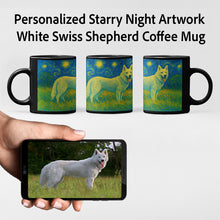 Load image into Gallery viewer, Personalized Starry Night Artwork White Swiss Shepherd Coffee Mug-Mug-Dog Dad Gifts,Dog Memorial Gifts,Dog Mom Gifts,Mugs,Personalize Artwork,White Swiss Shepherd-1