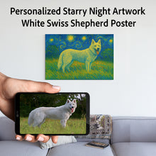 Load image into Gallery viewer, Personalized Starry Night Artwork White Swiss Shepherd Pre-framed Canvas Poster-Home Decor-Dog Art,Dog Dad Gifts,Dog Memorial Gifts,Dog Mom Gifts,Home Decor,Personalize Artwork,White Swiss Shepherd-Square - 8" x 8"-7