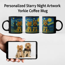 Load image into Gallery viewer, Personalized Starry Night Artwork Yorkie Coffee Mug-Mug-Dog Dad Gifts,Dog Memorial Gifts,Dog Mom Gifts,Mugs,Personalize Artwork,Yorkshire Terrier-1