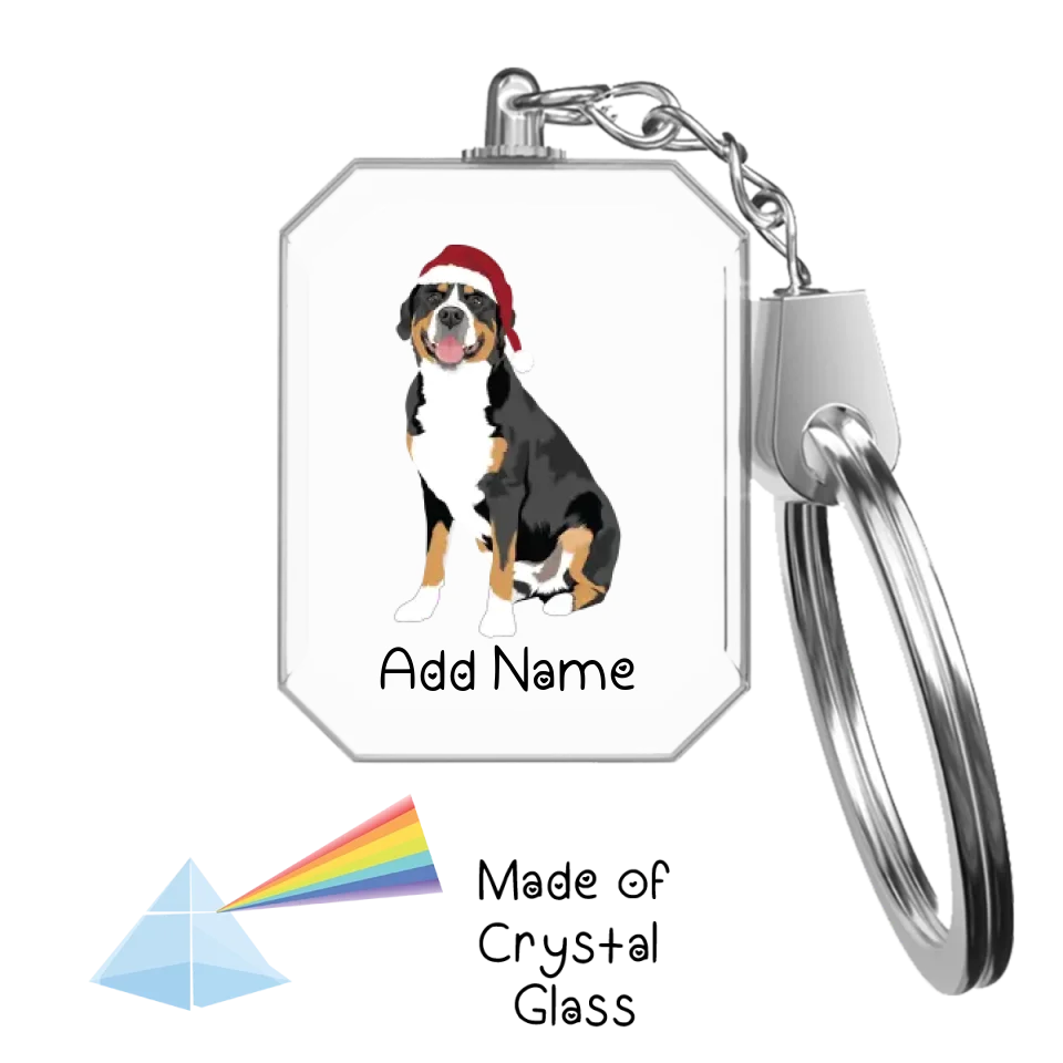 Personalized Swiss Mountain Dog Crystal Glass Keychain-Accessories-Swiss Mountain Dog-Crystal Keychain-Glass Crystal-One Size-2