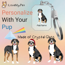 Load image into Gallery viewer, swiss-mtn-dog crystal-keychain-multi