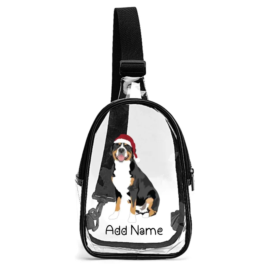 Personalized Swiss Mountain Dog Unisex Transparent Sling Bag-Accessories-Swiss Mountain Dog-Unisex Transparent Sling Bag-Transparent-One Size-2