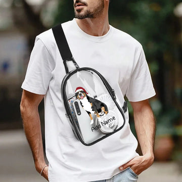 Personalized Swiss Mountain Dog Unisex Transparent Sling Bag-Accessories-Swiss Mountain Dog-Unisex Transparent Sling Bag-Transparent-One Size-4