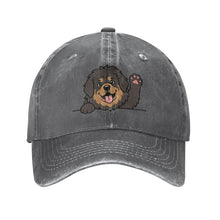 Load image into Gallery viewer, Personalized Tibetan Mastiff Baseball Cap - Waving Tibetan Mastiff Design - Match Your Dog's Coat Color-Hats &amp; Caps-Accessories,Baseball Caps,Dog Dad Gifts,Dog Mom Gifts,Tibetan Mastiff-Deep Heather-One Size-3
