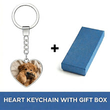 Load image into Gallery viewer, Personalized Tibetan Mastiff Keychain – Heart Shaped – Double-Sided Glass-Key Chain-Accessories,Keychain,Upload Photo-3