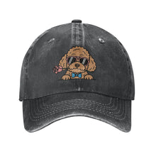 Load image into Gallery viewer, Personalized Toy Poodle Baseball Cap - Romeo Toy Poodle Design - Match Your Dog's Coat Color-Hats &amp; Caps-Accessories,Baseball Caps,Dog Mom Gifts-Black-One Size-1