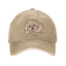 Load image into Gallery viewer, Personalized Toy Poodle Baseball Cap - Waving Toy Poodle Design - Match Your Dog's Coat Color-Hats &amp; Caps-Accessories,Baseball Caps,Dog Dad Gifts,Dog Mom Gifts,Poodle-Natural-One Size-4