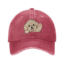 Load image into Gallery viewer, Personalized Toy Poodle Baseball Cap - Waving Toy Poodle Design - Match Your Dog's Coat Color-Hats &amp; Caps-Accessories,Baseball Caps,Dog Dad Gifts,Dog Mom Gifts,Poodle-Red-One Size-3