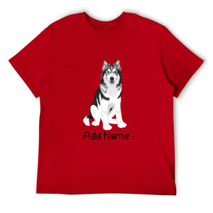 Personalized Utonagan Dad Cotton T Shirt-Apparel-Apparel, Dog Dad Gifts, Personalized, Shirt, T Shirt, Utonagan-Men's Cotton T Shirt-Red-Medium-14