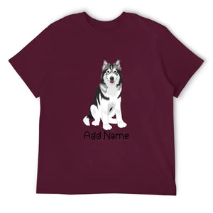 Personalized Utonagan Dad Cotton T Shirt-Apparel-Apparel, Dog Dad Gifts, Personalized, Shirt, T Shirt, Utonagan-Men's Cotton T Shirt-Maroon-Medium-15
