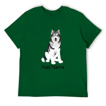 Load image into Gallery viewer, Personalized Utonagan Dad Cotton T Shirt-Apparel-Apparel, Dog Dad Gifts, Personalized, Shirt, T Shirt, Utonagan-Men&#39;s Cotton T Shirt-Green-Medium-16