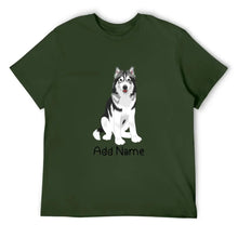Load image into Gallery viewer, Personalized Utonagan Dad Cotton T Shirt-Apparel-Apparel, Dog Dad Gifts, Personalized, Shirt, T Shirt, Utonagan-Men&#39;s Cotton T Shirt-Army Green-Medium-17