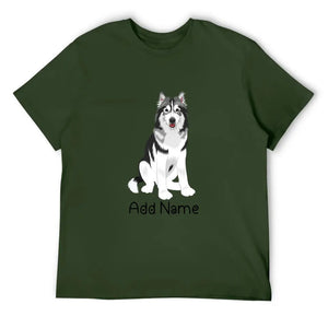 Personalized Utonagan Dad Cotton T Shirt-Apparel-Apparel, Dog Dad Gifts, Personalized, Shirt, T Shirt, Utonagan-Men's Cotton T Shirt-Army Green-Medium-17