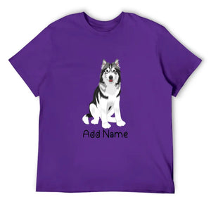 Personalized Utonagan Dad Cotton T Shirt-Apparel-Apparel, Dog Dad Gifts, Personalized, Shirt, T Shirt, Utonagan-Men's Cotton T Shirt-Purple-Medium-18