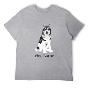 Personalized Utonagan Dad Cotton T Shirt-Apparel-Apparel, Dog Dad Gifts, Personalized, Shirt, T Shirt, Utonagan-Men's Cotton T Shirt-Gray-Medium-19