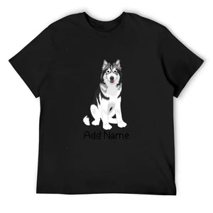 Personalized Utonagan Dad Cotton T Shirt-Apparel-Apparel, Dog Dad Gifts, Personalized, Shirt, T Shirt, Utonagan-Men's Cotton T Shirt-Black-Medium-9