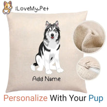 Load image into Gallery viewer, Personalized Utonagan Linen Pillowcase-Home Decor-Dog Dad Gifts, Dog Mom Gifts, Home Decor, Personalized, Pillows, Utonagan-Linen Pillow Case-Cotton-Linen-12&quot;x12&quot;-1