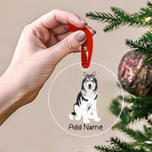 Load image into Gallery viewer, Personalized Utonagan Love Christmas Tree Ornaments-Christmas Ornament-Christmas, Personalized, Utonagan-Christmas Tree Ornaments-Transparent-3.5&quot; or 8.9 cm-2