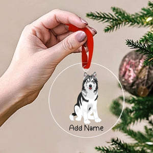 Personalized Utonagan Love Christmas Tree Ornaments-Christmas Ornament-Christmas, Personalized, Utonagan-Christmas Tree Ornaments-Transparent-3.5" or 8.9 cm-2