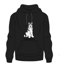 Load image into Gallery viewer, Personalized Utonagan Love Men&#39;s Warm Hoodie Sweatshirt-Apparel-Apparel, Dog Dad Gifts, Hoodie, Personalized, Sweatshirt, Utonagan-Men&#39;s Warm Hoodie Sweatshirt-Black-S-9