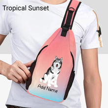 Load image into Gallery viewer, Personalized Utonagan Love Unisex Sling Bag Backpack-Accessories-Utonagan-Unisex Sling Bag Backpack-Tropical Sunset-One Size-19