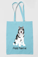 Load image into Gallery viewer, Personalized Utonagan Love Zippered Tote Bag-Accessories-Accessories, Bags, Dog Mom Gifts, Personalized, Utonagan-Zippered Tote Bag-Sky Blue-Classic-13