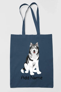 Personalized Utonagan Love Zippered Tote Bag-Accessories-Accessories, Bags, Dog Mom Gifts, Personalized, Utonagan-Zippered Tote Bag-Navy Blue-Classic-14