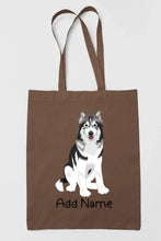 Load image into Gallery viewer, Personalized Utonagan Love Zippered Tote Bag-Accessories-Accessories, Bags, Dog Mom Gifts, Personalized, Utonagan-Zippered Tote Bag-Earthen Brown-Classic-15