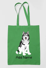 Load image into Gallery viewer, Personalized Utonagan Love Zippered Tote Bag-Accessories-Accessories, Bags, Dog Mom Gifts, Personalized, Utonagan-Zippered Tote Bag-Forest Green-Classic-18