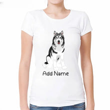 Load image into Gallery viewer, Personalized Utonagan Mom T Shirt for Women-Customizer-Apparel, Dog Mom Gifts, Personalized, Shirt, T Shirt, Utonagan-Modal T-Shirts-White-Small-2