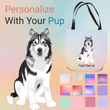 Load image into Gallery viewer, Personalized Utonagan Small Tote Bag-Accessories-Accessories, Bags, Dog Mom Gifts, Personalized, Utonagan-Small Tote Bag-Your Design-One Size-1