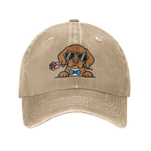 Load image into Gallery viewer, Personalized Vizsla Baseball Cap - Romeo Vizsla Design - Match Your Dog's Coat Color-Hats &amp; Caps-Accessories,Baseball Caps,Dog Mom Gifts-Beige-One Size-4
