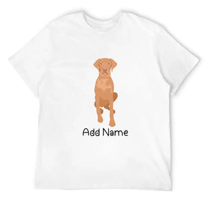 Personalized Vizsla Dad Cotton T Shirt-Apparel-Apparel, Dog Dad Gifts, Personalized, Shirt, T Shirt, Vizsla-Men's Cotton T Shirt-White-Medium-10