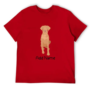 Personalized Vizsla Dad Cotton T Shirt-Apparel-Apparel, Dog Dad Gifts, Personalized, Shirt, T Shirt, Vizsla-Men's Cotton T Shirt-Red-Medium-14