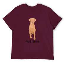 Load image into Gallery viewer, Personalized Vizsla Dad Cotton T Shirt-Apparel-Apparel, Dog Dad Gifts, Personalized, Shirt, T Shirt, Vizsla-Men&#39;s Cotton T Shirt-Maroon-Medium-15