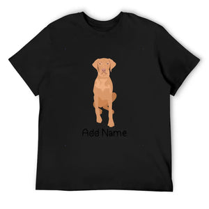 Personalized Vizsla Dad Cotton T Shirt-Apparel-Apparel, Dog Dad Gifts, Personalized, Shirt, T Shirt, Vizsla-Men's Cotton T Shirt-Black-Medium-9