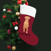 Load image into Gallery viewer, Personalized Vizsla Large Christmas Stocking-Christmas Ornament-Christmas, Home Decor, Personalized, Vizsla-Large Christmas Stocking-Christmas Red-One Size-2