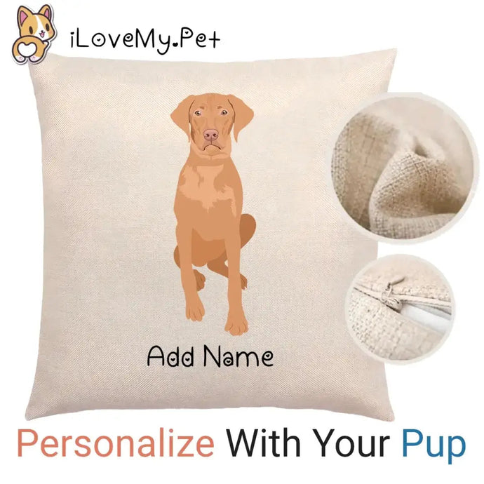 Personalized Vizsla Linen Pillowcase-Home Decor-Dog Dad Gifts, Dog Mom Gifts, Home Decor, Personalized, Pillows, Vizsla-Linen Pillow Case-Cotton-Linen-12