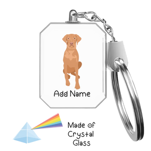 Personalized Vizsla Love Crystal Glass Keychain-Accessories-Vizsla-Crystal Keychain-Glass Crystal-One Size-2