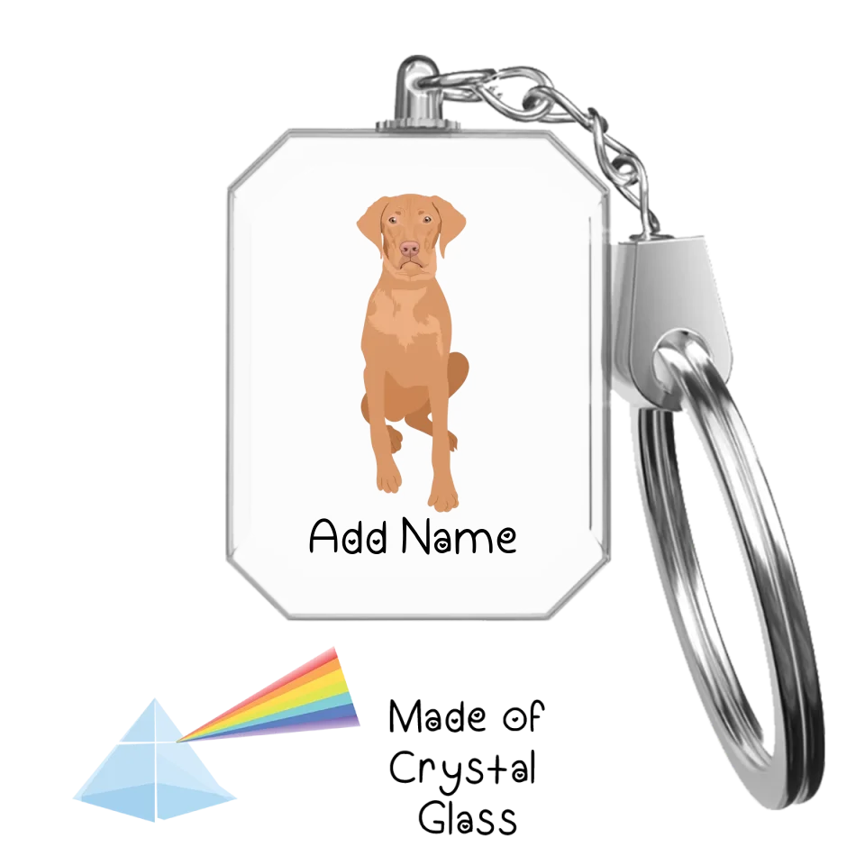 Personalized Vizsla Love Crystal Glass Keychain-Accessories-Vizsla-Crystal Keychain-Glass Crystal-One Size-2