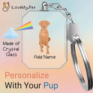 vizsla crystal-keychain-single