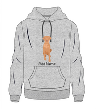 Load image into Gallery viewer, Personalized Vizsla Love Men&#39;s Warm Hoodie Sweatshirt-Apparel-Apparel, Dog Dad Gifts, Hoodie, Personalized, Sweatshirt, Vizsla-Men&#39;s Warm Hoodie Sweatshirt-Gray-S-10