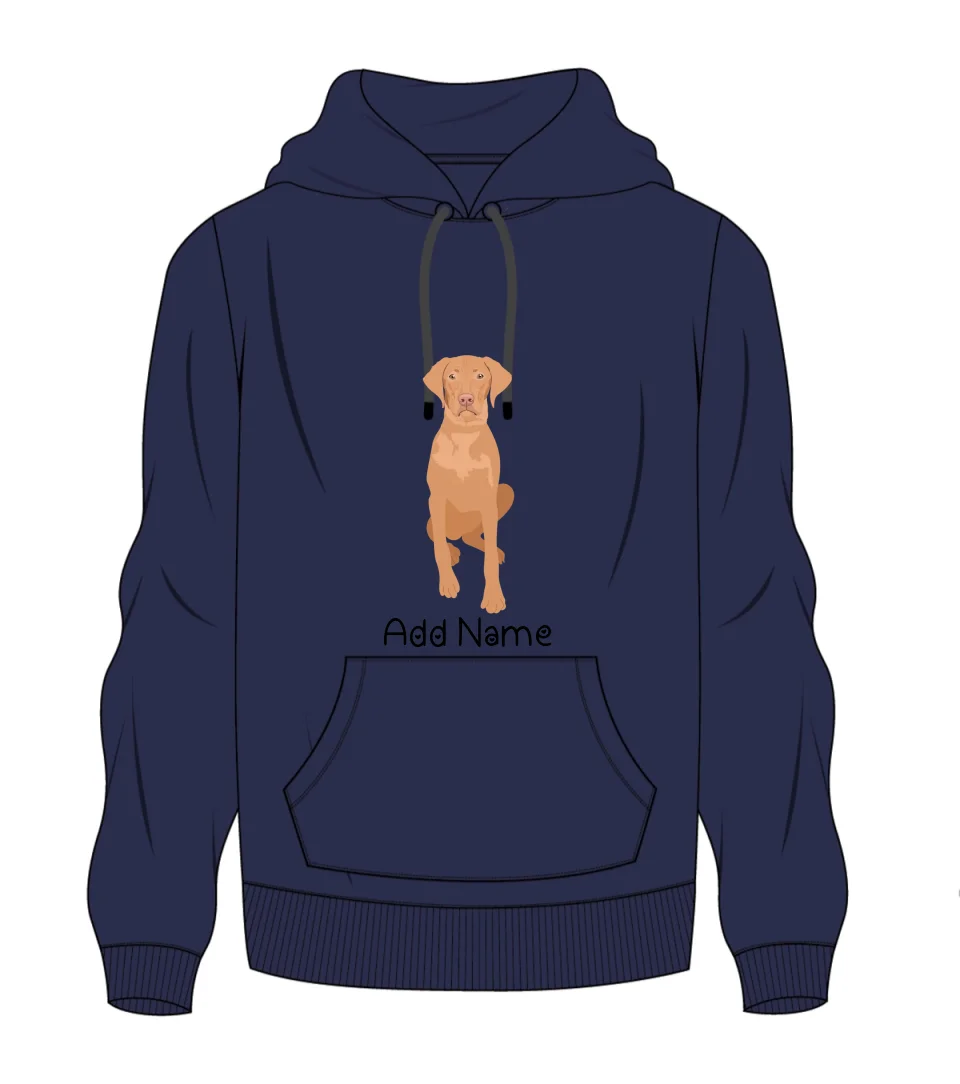 Personalized Vizsla Love Men's Warm Hoodie Sweatshirt-Apparel-Apparel, Dog Dad Gifts, Hoodie, Personalized, Sweatshirt, Vizsla-Men's Warm Hoodie Sweatshirt-Navy Blue-S-2