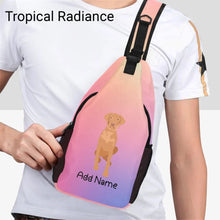 Load image into Gallery viewer, Personalized Vizsla Love Unisex Sling Bag Backpack-Accessories-Vizsla-Unisex Sling Bag Backpack-Tropical Radiance-One Size-18