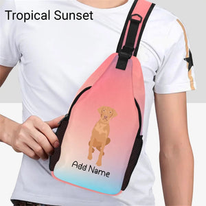 Personalized Vizsla Love Unisex Sling Bag Backpack-Accessories-Vizsla-Unisex Sling Bag Backpack-Tropical Sunset-One Size-19