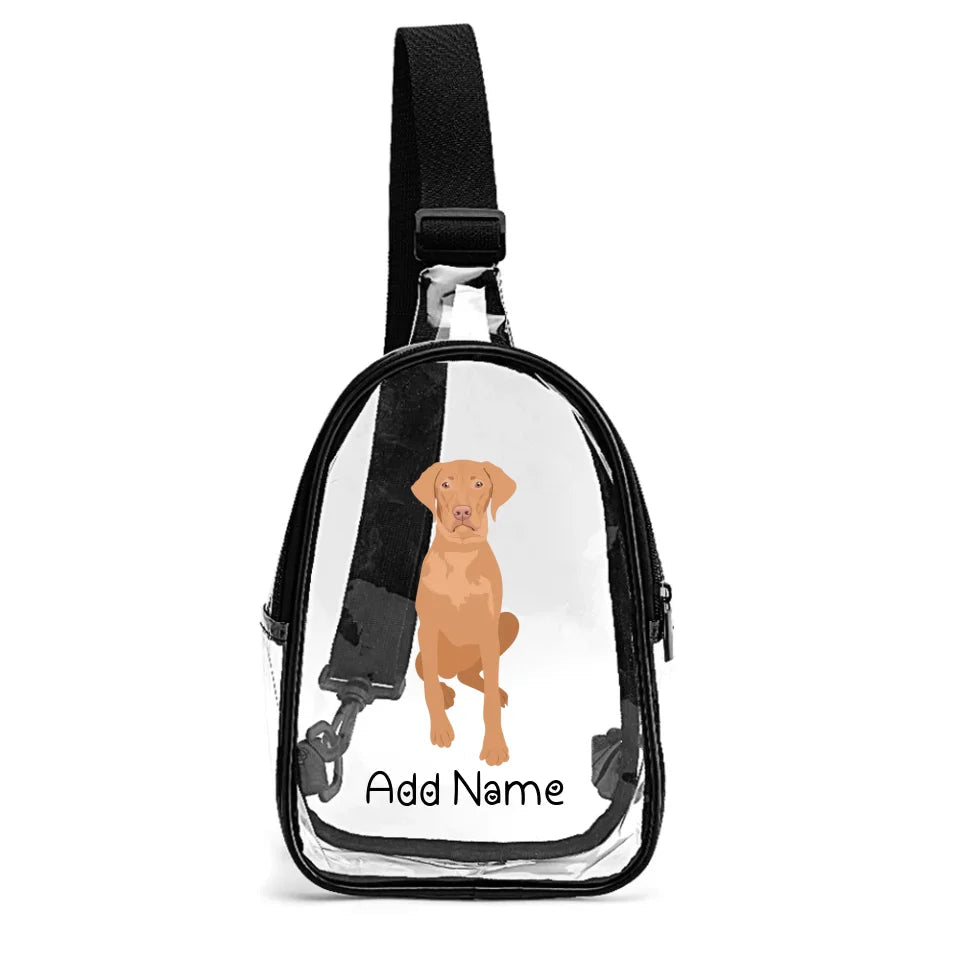 Personalized Vizsla Love Unisex Transparent Sling Bag-Accessories-Vizsla-Unisex Transparent Sling Bag-Transparent-One Size-2